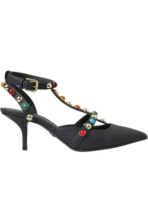 Dolce & Gabbana Dames, Schoenen, Zwart, Maat: 39 EU Leer