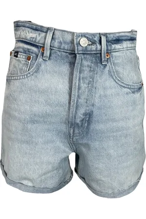Denham Dames, Korte broeken, Blauw, Maat: W26 Katoen