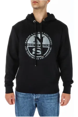 North Sails Heren, Sweatshirts & Hoodies, Zwart, Maat: S Katoen