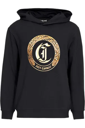 Roberto Cavalli Heren, Sweatshirts & Hoodies, Zwart, Maat: L Katoen