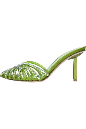 LE SILLA Dames, Schoenen, Groen, Maat: 35 EU Satijn