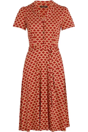 King Louie Dames, Jurken, Rood, Maat: S Viscose