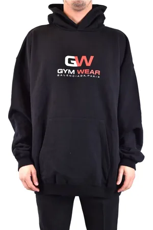Balenciaga Heren, Sweatshirts & Hoodies, Zwart, Maat: S Katoen