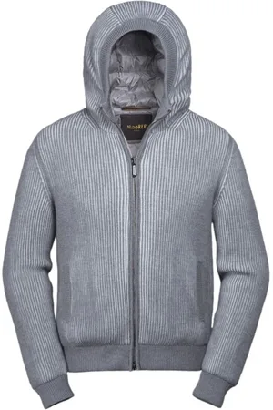 MOORER Heren, Jassen, Grijs, Maat: 2XL Wol