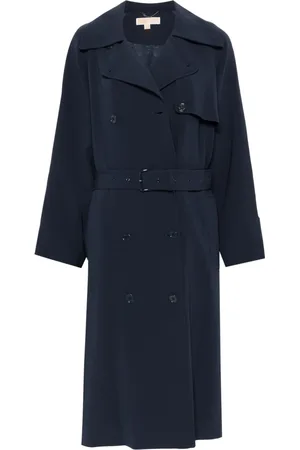 Michael Kors Dames, Mantels, Blauw, Maat: S Poliester