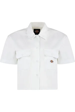 Dickies Dames, Blouses & Shirts, Wit, Maat: XS Katoen
