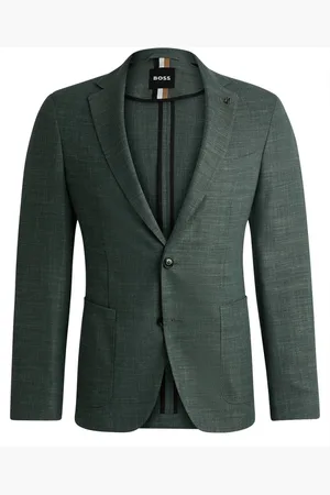 HUGO BOSS Heren, Jassen, Groen, Maat: M Linnen