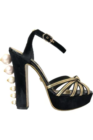 Dolce & Gabbana Dames, Schoenen, Zwart, Maat: 39 EU Leer