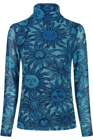 Fabienne Chapot Dames, Tops, Blauw, Maat: XL Poliester