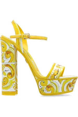 Dolce & Gabbana Dames, Schoenen, Geel, Maat: 39 1/2 EU Leer