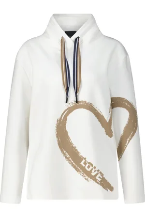 Marc Cain Dames, Sweatshirts & Hoodies, Wit, Maat: L Leer