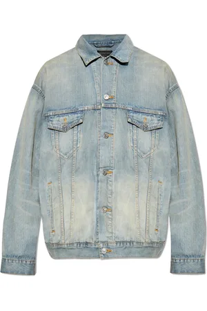 Balenciaga Heren, Jassen, Blauw, Maat: S Denim