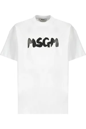 Msgm Heren, Tops, Wit, Maat: M Katoen