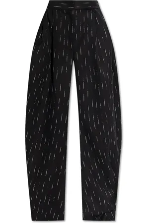 The Attico Dames, Broeken, Zwart, Maat: XS Wol