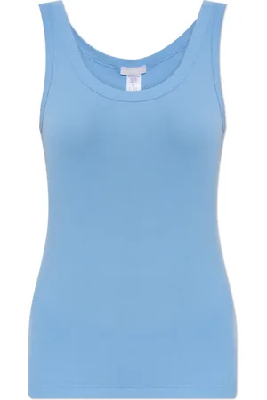 Hanro Dames, Nachtkleding & Lounge, Blauw, Maat: L Katoen