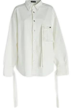 ANDREA ADAMO Dames, Blouses & Shirts, Wit, Maat: S