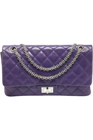 CHANEL Dames, Pre-owned, Paars, Maat: ONE Size Leer