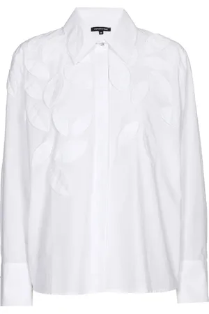 Caroline Biss Dames, Blouses & Shirts, Wit, Maat: L Katoen