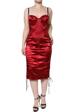 Dolce & Gabbana Dames, Jurken, Rood, Maat: M Nylon