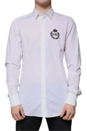 Dolce & Gabbana Heren, Overhemden, Wit, Maat: XL Katoen
