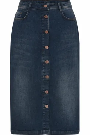C.ro Dames, Rokken, Blauw, Maat: XS Denim