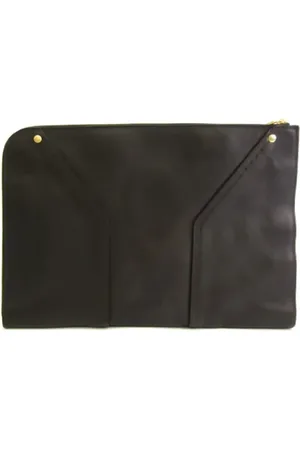Saint Laurent Dames, Pre-owned, Bruin, Maat: ONE Size Leer