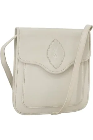 Saint Laurent Dames, Pre-owned, Wit, Maat: ONE Size Leer