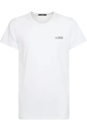 14 BROS Heren, Tops, Wit, Maat: S Katoen