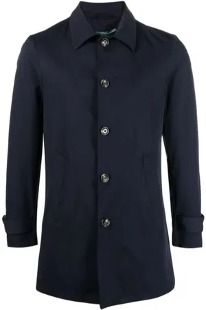BARBA Heren, Mantels, Blauw, Maat: 3XL Nylon