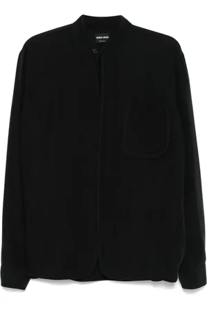 Giorgio Armani Heren, Overhemden, Zwart, Maat: L