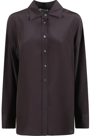 P.A.R.O.S.H. Dames, Blouses & Shirts, Bruin, Maat: L Zijde