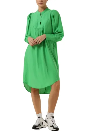 Co`Couture Dames, Jurken, Groen, Maat: S Poliester