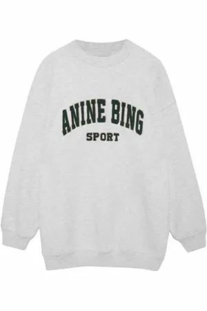 ANINE BING Dames, Sweatshirts & Hoodies, Grijs, Maat: XS Katoen