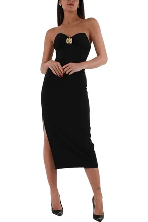 Elisabetta Franchi Dames, Jurken, Zwart, Maat: 2XL