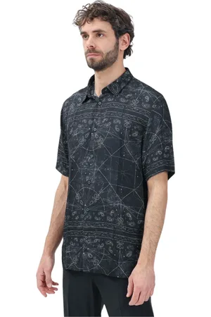 Armani Exchange Heren, Overhemden, Zwart, Maat: XL Viscose