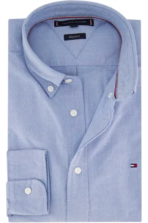 Tommy Hilfiger Heren, Overhemden, Blauw, Maat: M Katoen