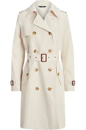 Ralph Lauren Dames, Mantels, Wit, Maat: L Katoen