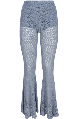 BLUMARINE Dames, Broeken, Blauw, Maat: M Katoen