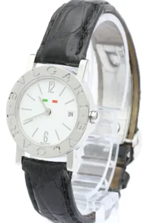 Bvlgari Dames, Pre-owned, Wit, Maat: ONE Size Leer