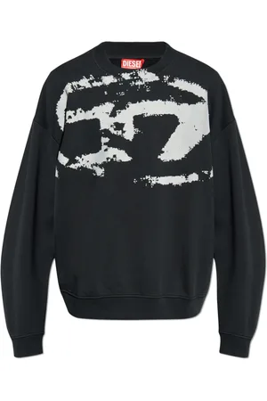 Diesel Heren, Sweatshirts & Hoodies, Zwart, Maat: 2XL Katoen