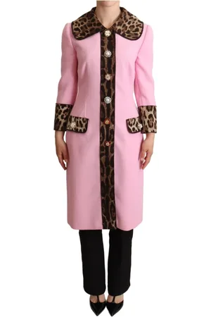 Dolce & Gabbana Dames, Mantels, Roze, Maat: 2XS Wol