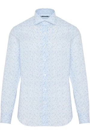 BARBA Heren, Overhemden, Blauw, Maat: 3XL Katoen