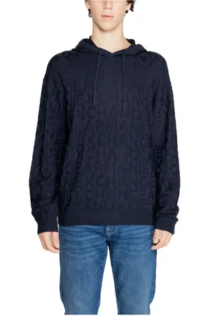 Armani Exchange Heren, Sweatshirts & Hoodies, Blauw, Maat: S Viscose