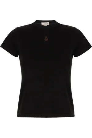 Alexander McQueen Dames, Tops, Zwart, Maat: 2XS Katoen