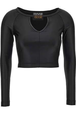 VERSACE Dames, Tops, Zwart, Maat: M