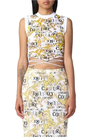 VERSACE Dames, Tops, Veelkleurig, Maat: L Katoen