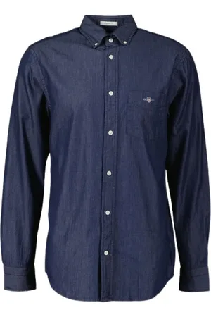 GANT Heren, Overhemden, Blauw, Maat: S