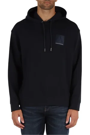 Armani Exchange Heren, Sweatshirts & Hoodies, Blauw, Maat: L Katoen