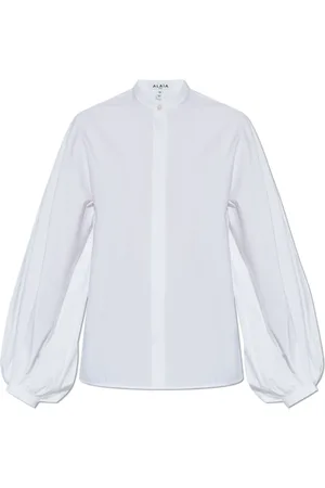 Alaïa Dames, Blouses & Shirts, Wit, Maat: 2XS Katoen