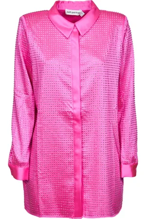 Self-Portrait Dames, Blouses & Shirts, Roze, Maat: 2XS Satijn